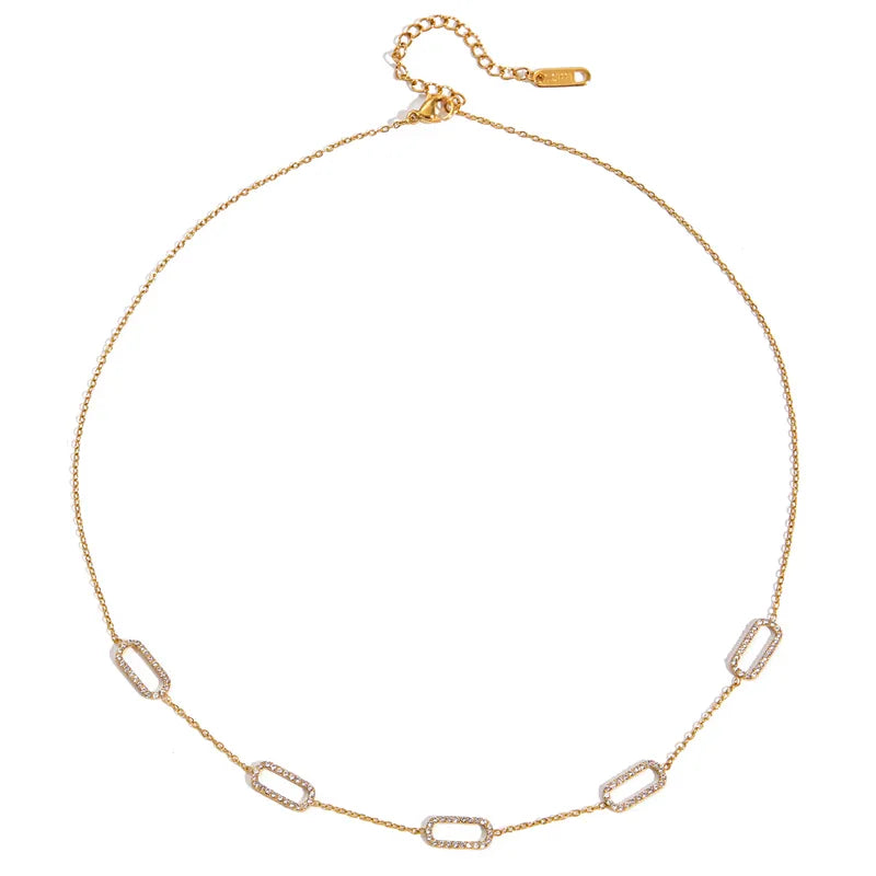 AVIRA pavé 18K Gold Filled Necklace