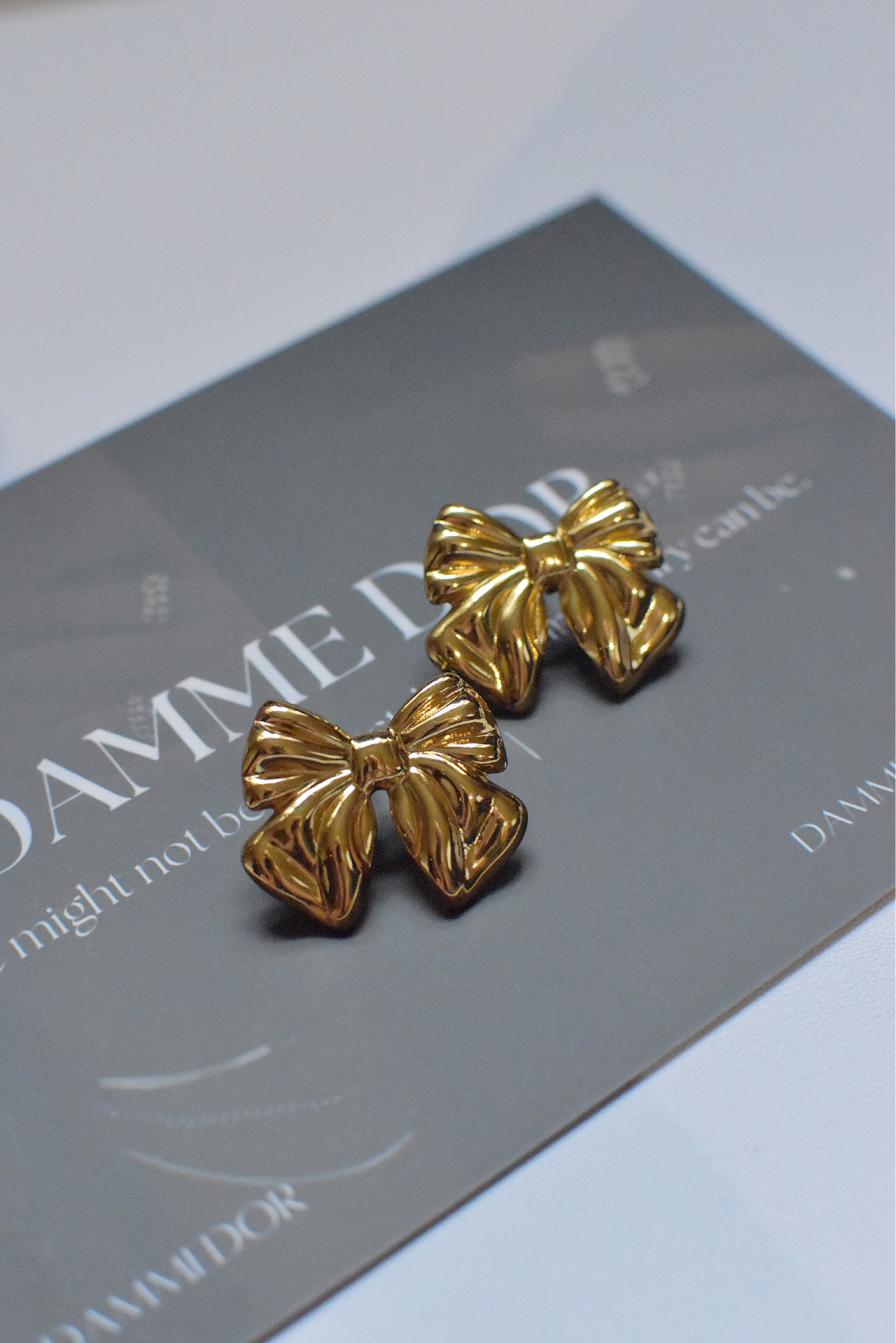 Ivanna-18K Gold Filled S. Steel Bow Earrings