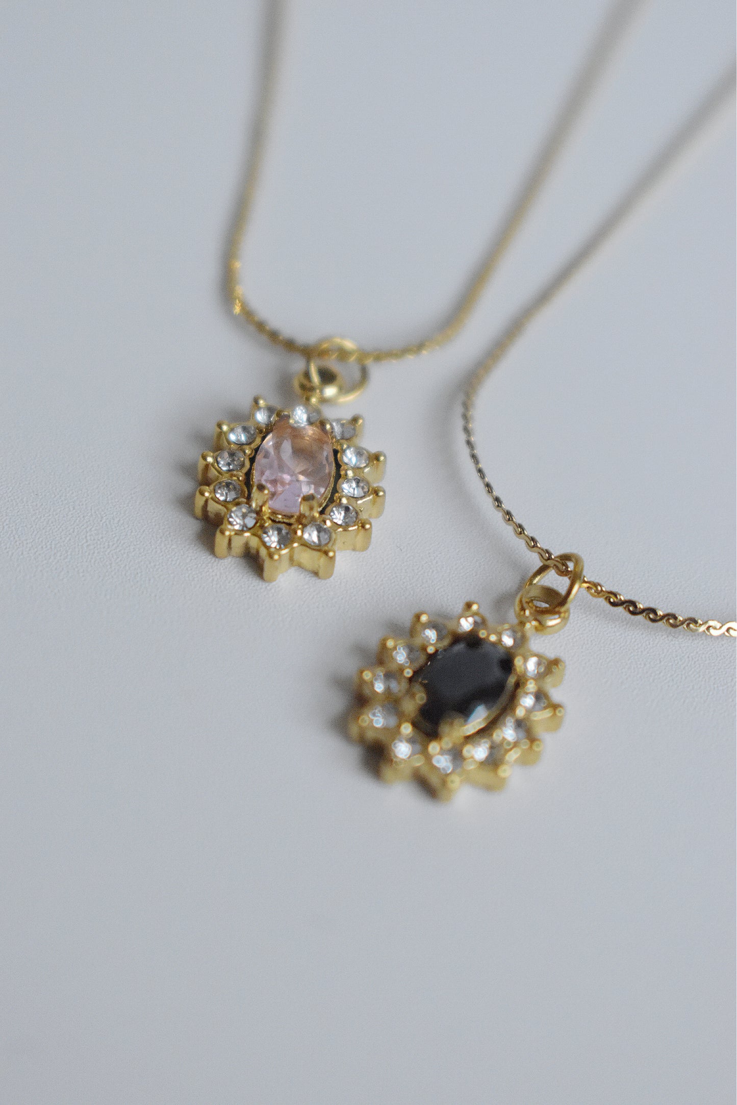 Solene - 18K Gold Filled Jewelry Set | Necklace & Earrings Studs Stainless Steel