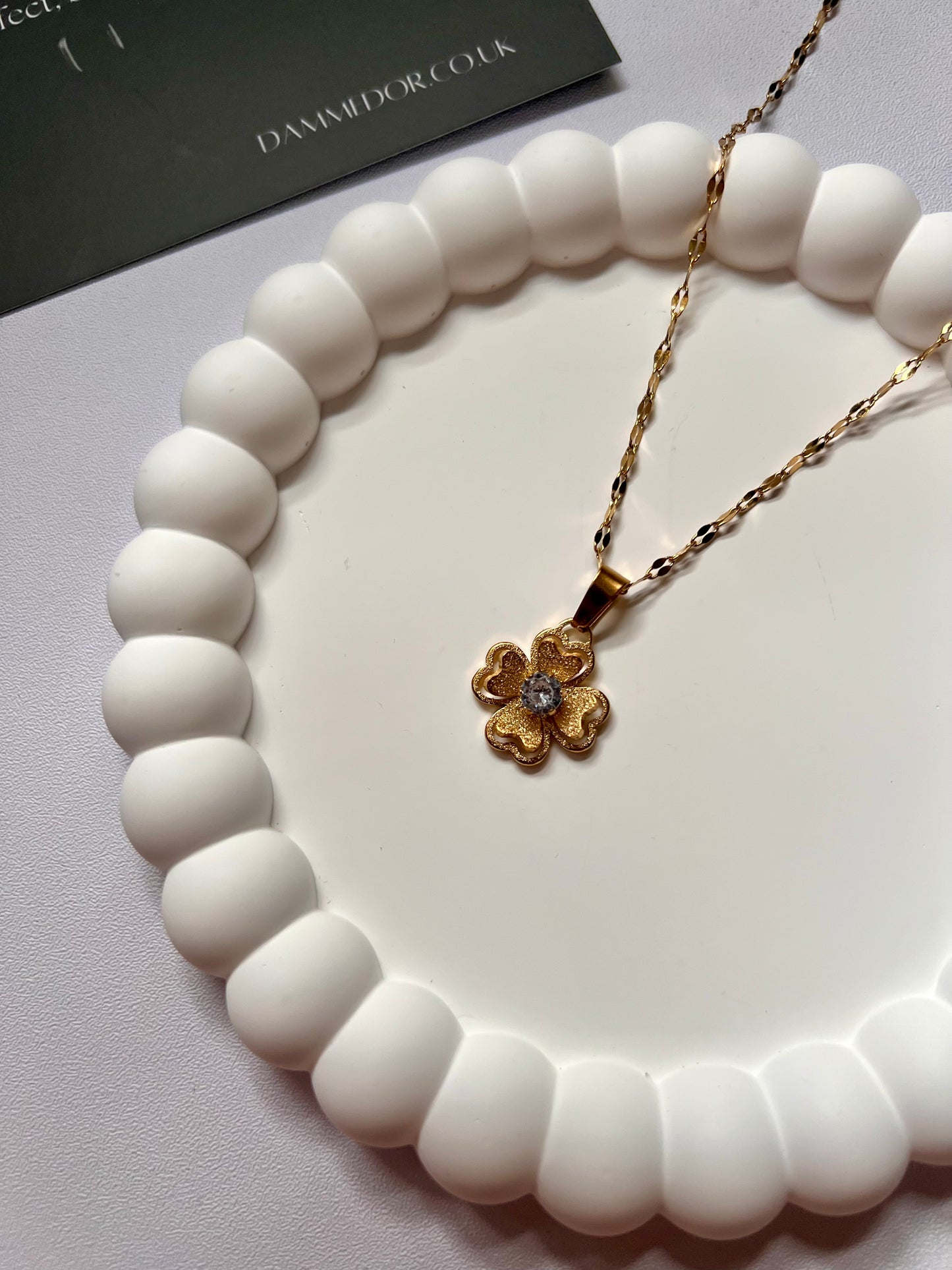 Gold Clover Necklace - 18K Gold Filled S.Steel
