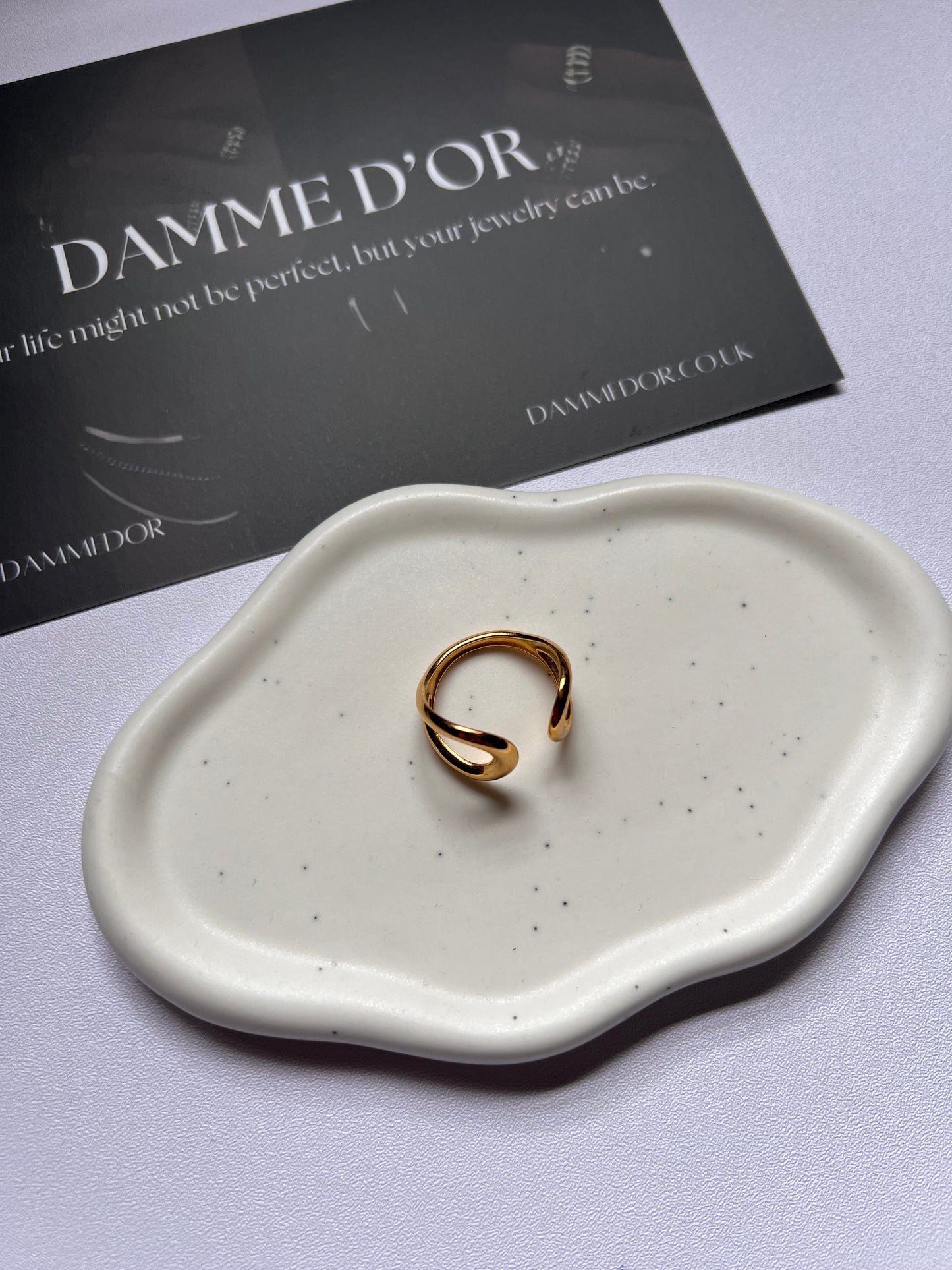 Azura 18K Gold Plated Ring Stainless Steel | Resizable