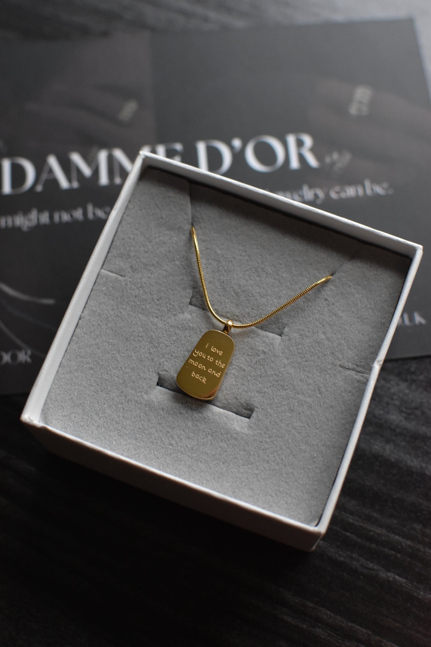 I love you to the moon and back Necklace 18K Gold Filled for her