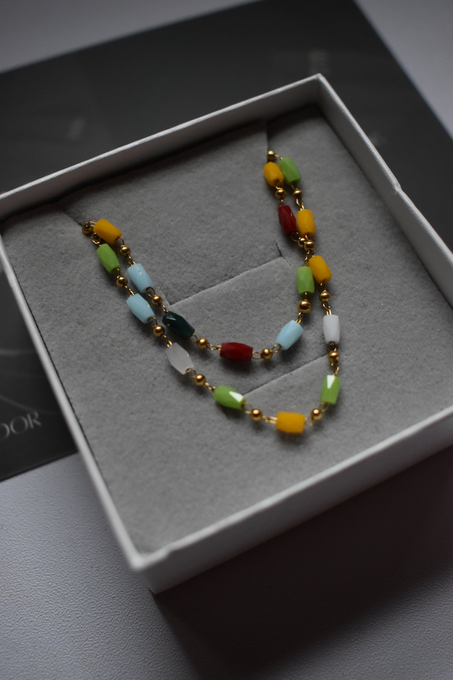 Azaria - 18K Gold Filled Necklace & Bracelet Set S. Steel