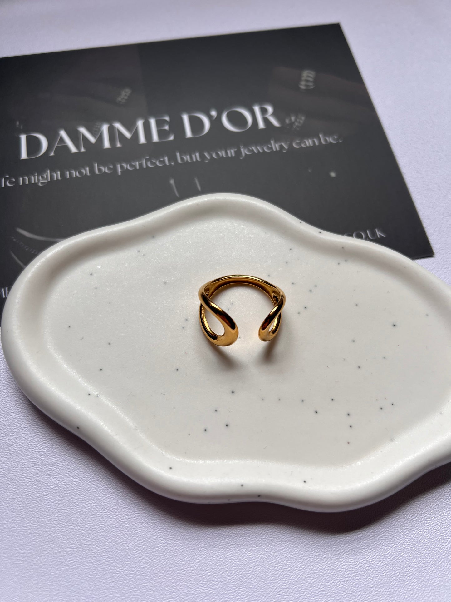 Azura 18K Gold Plated Ring Stainless Steel | Resizable