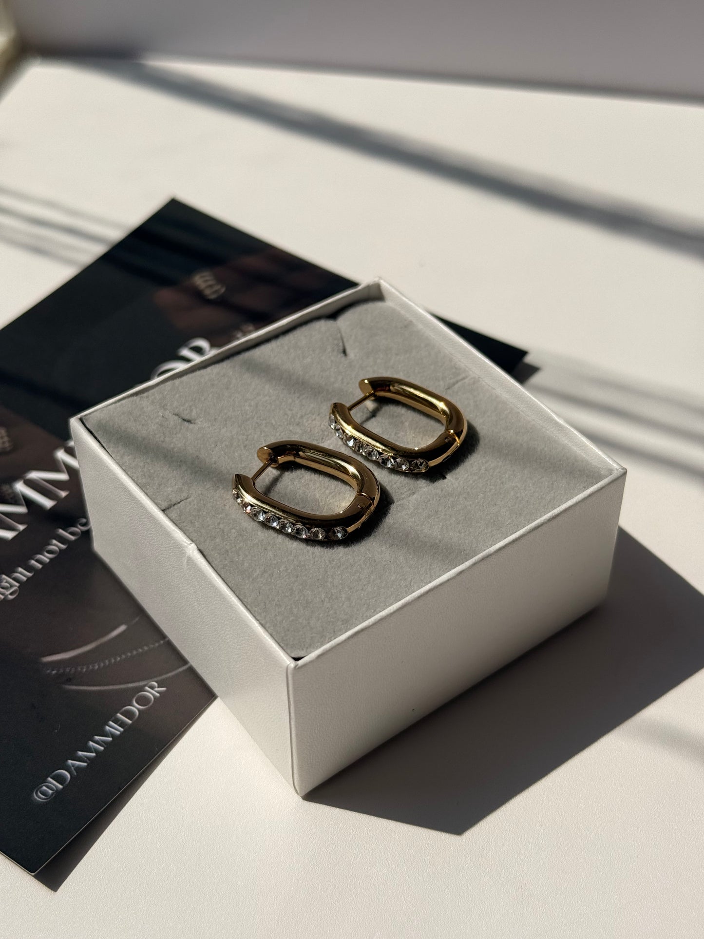 Ivana 18K Gold Filled Earrings Cubic Zirconia Stone