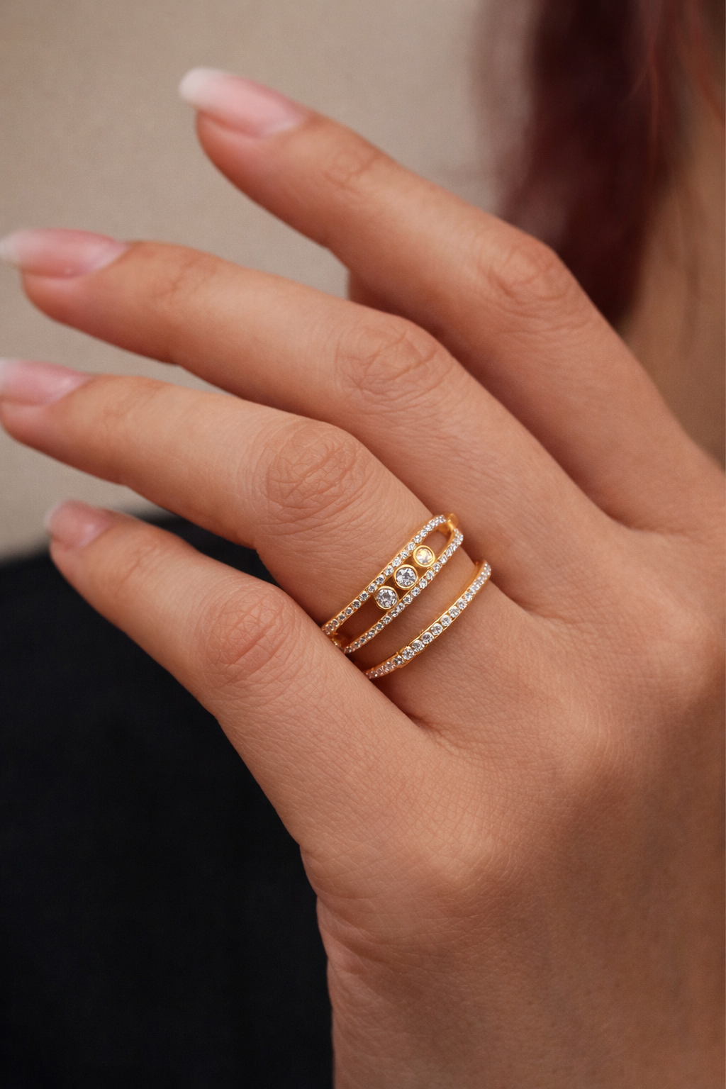 VALORA 18K Gold Filled Resizable Ring