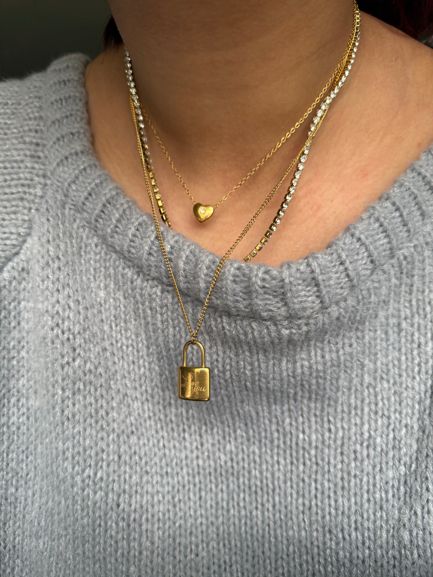 3 Layer Necklace 18K Gold Filled S.Steel
