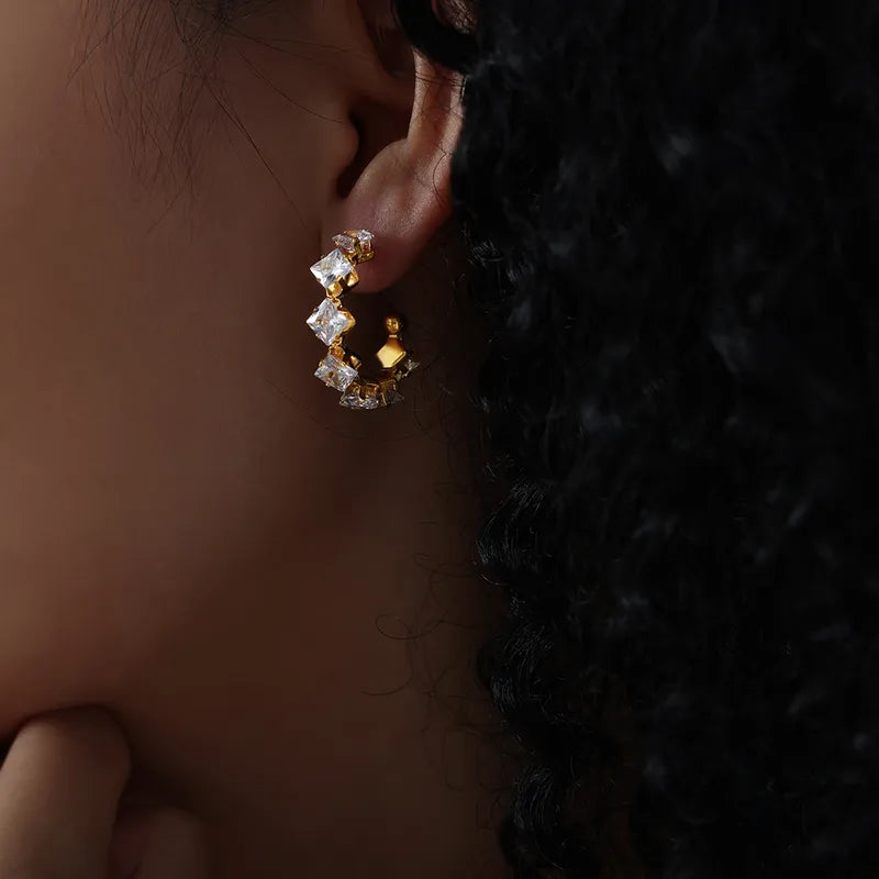 Melissa - 18K Gold Filled Earrings S.Steel