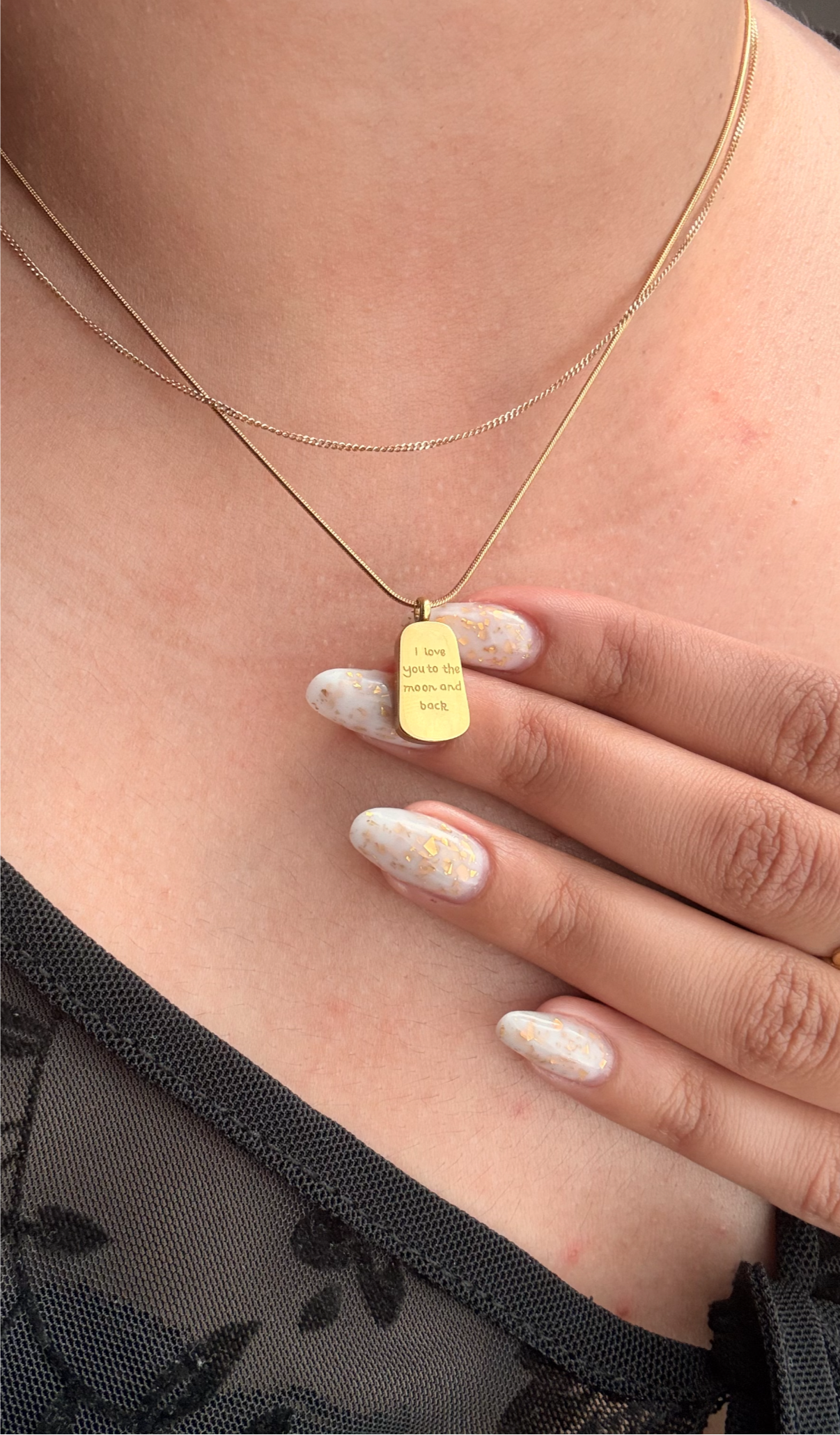 I love you to the moon and back Necklace 18K Gold Filled for her