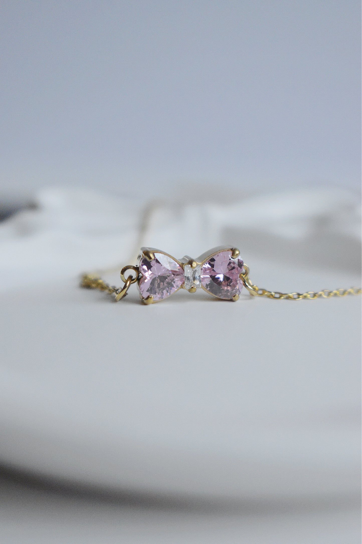 Brielle-18K Gold Plated S.Steel Bow Necklace