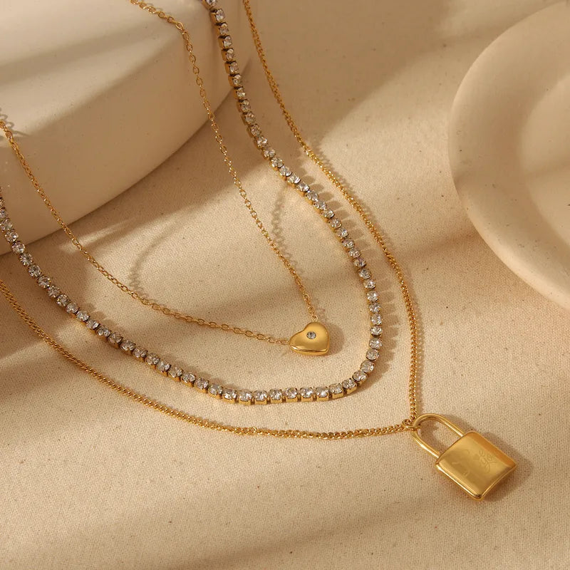 3 Layer Necklace 18K Gold Filled S.Steel