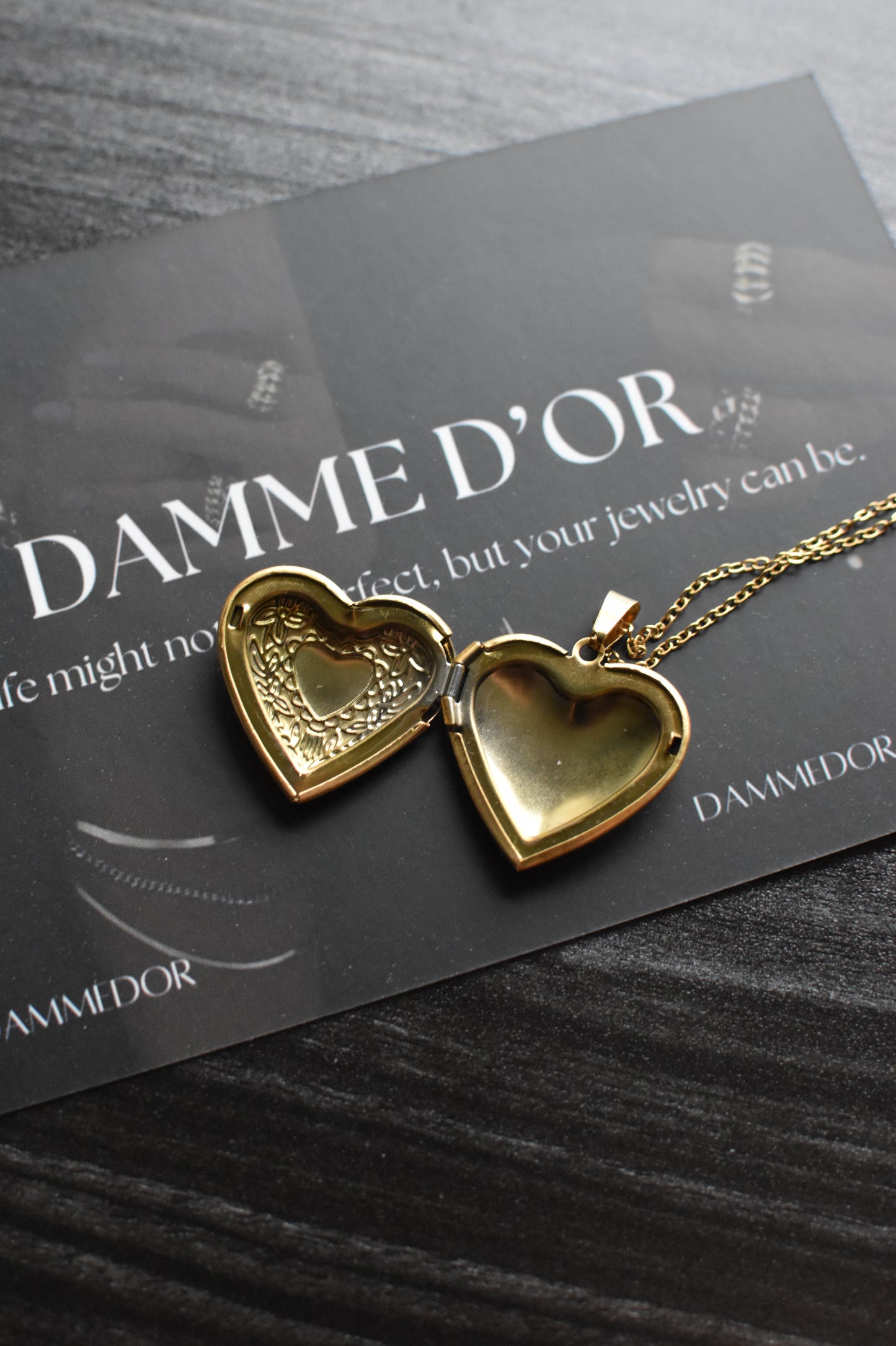 Heart Pendant 4cm 18K Gold Filled S.Steel
