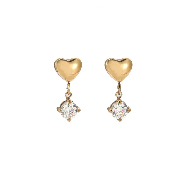 Catalina - 18K Gold Filled Earrings Heart Shaped