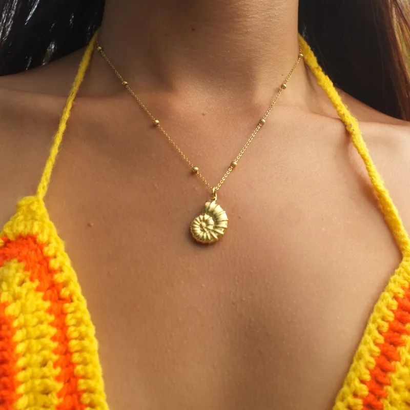 Shell Necklace 18K Gold Filled Stainless Steel Beach Collection