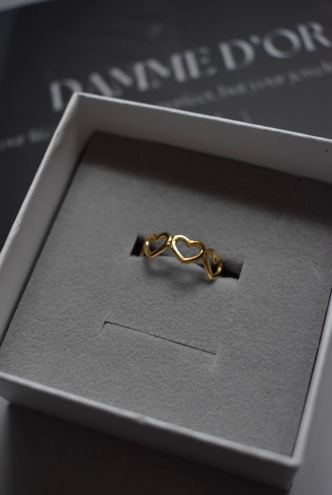 Mira - 18K Gold Fillled Stainless Steel Hear Shaped Ring