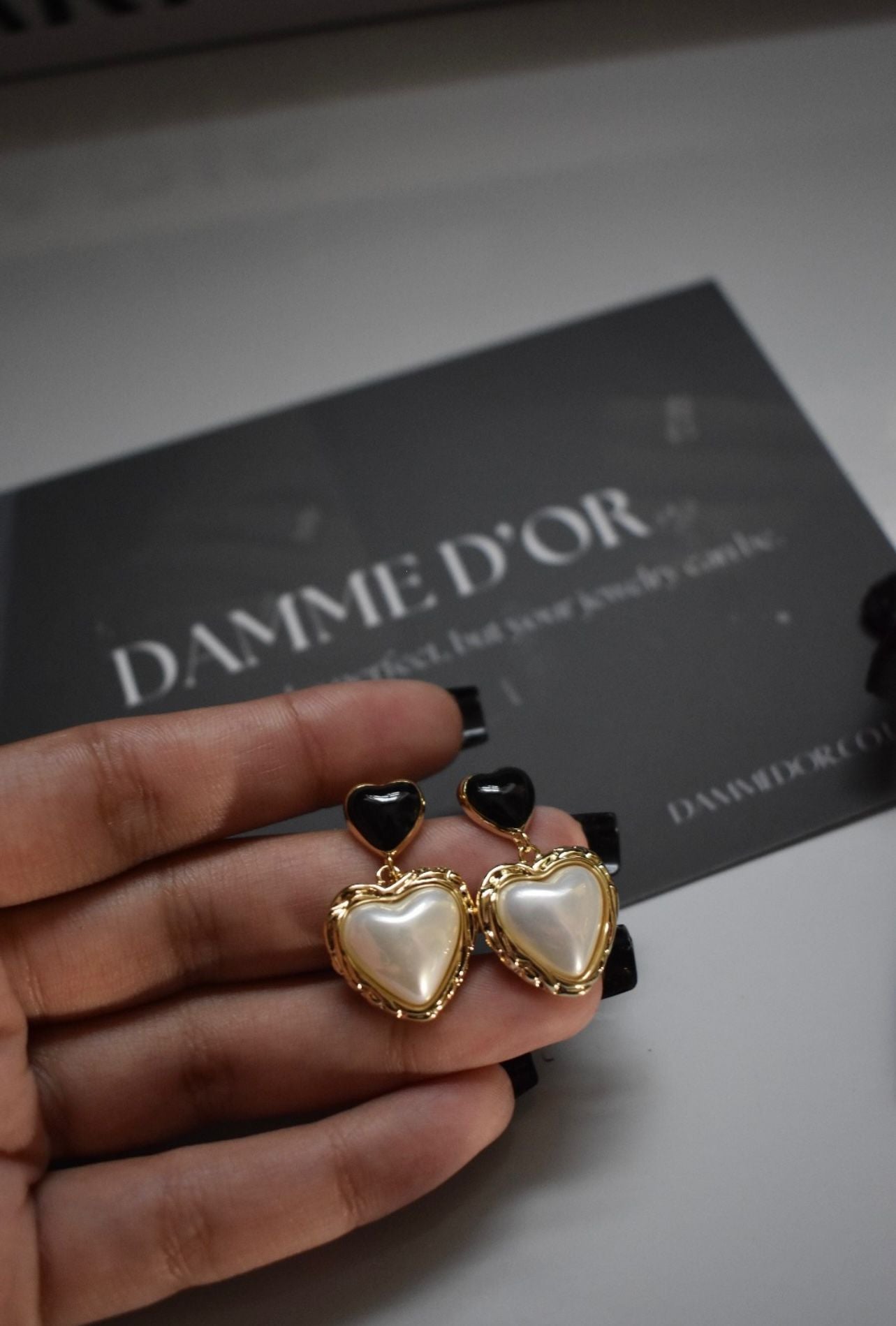 Cleo - Heart Shaped 18K Gold Filled Earrings