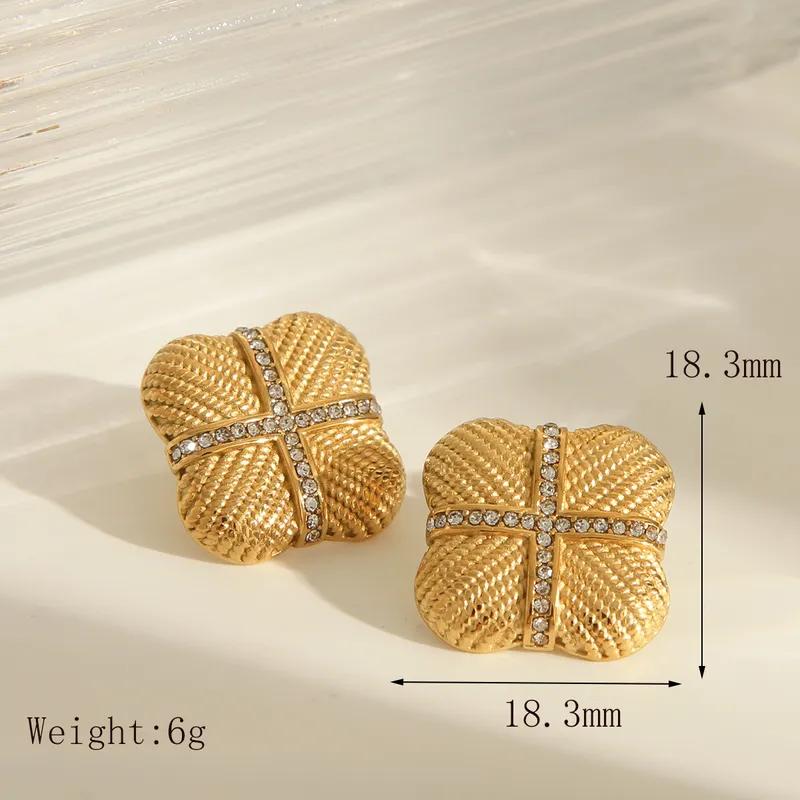Royal Elegant Ear Studs - 18K Gold Filled Stainless Steel