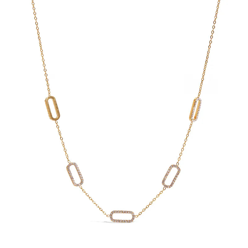 AVIRA pavé 18K Gold Filled Necklace