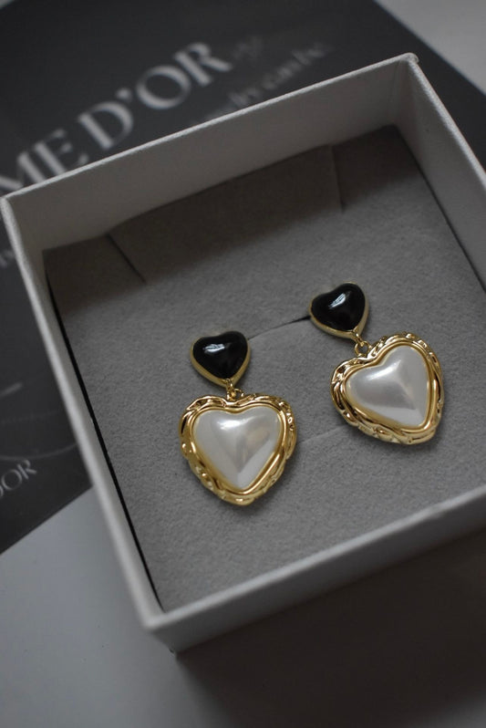 Cleo - Heart Shaped 18K Gold Filled Earrings